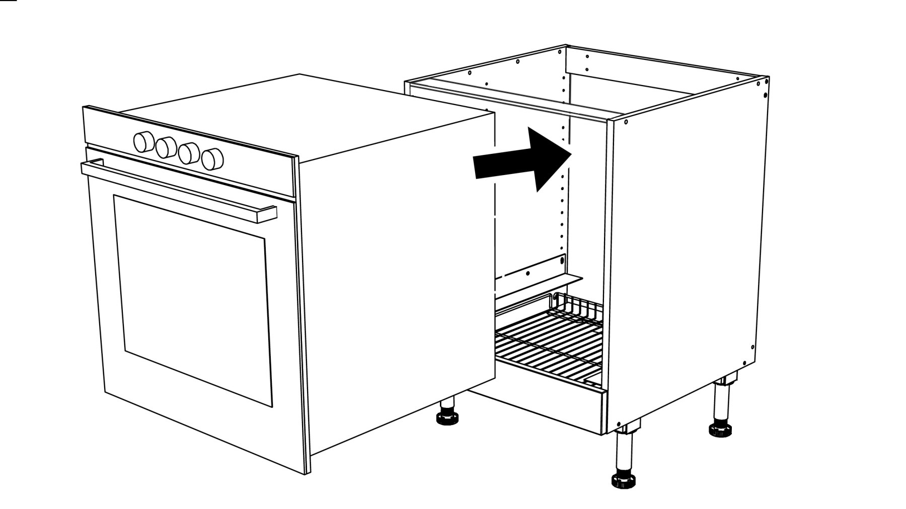 SKåp IKEA Faktum för inbyggnadsugn